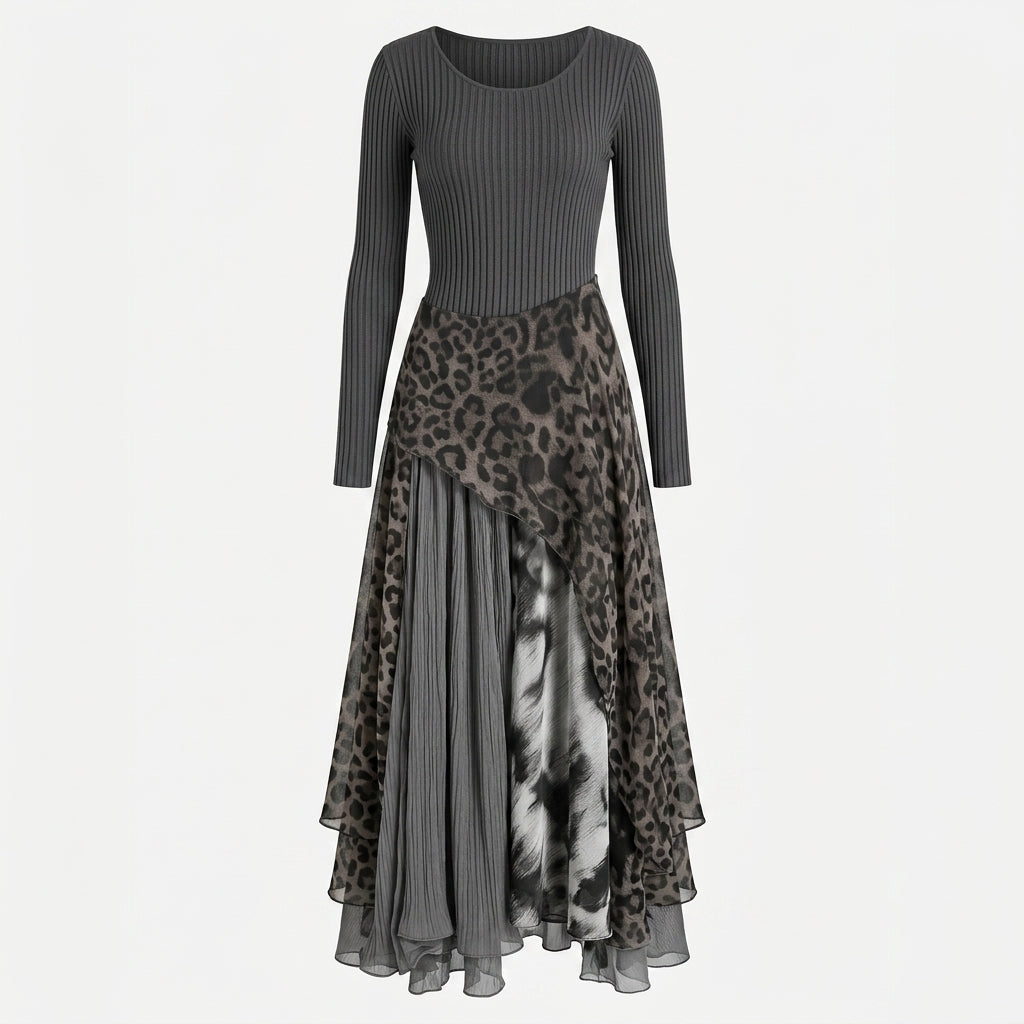 Mette Lindqvist | Maxi-kjole med leopardprint til kvinder