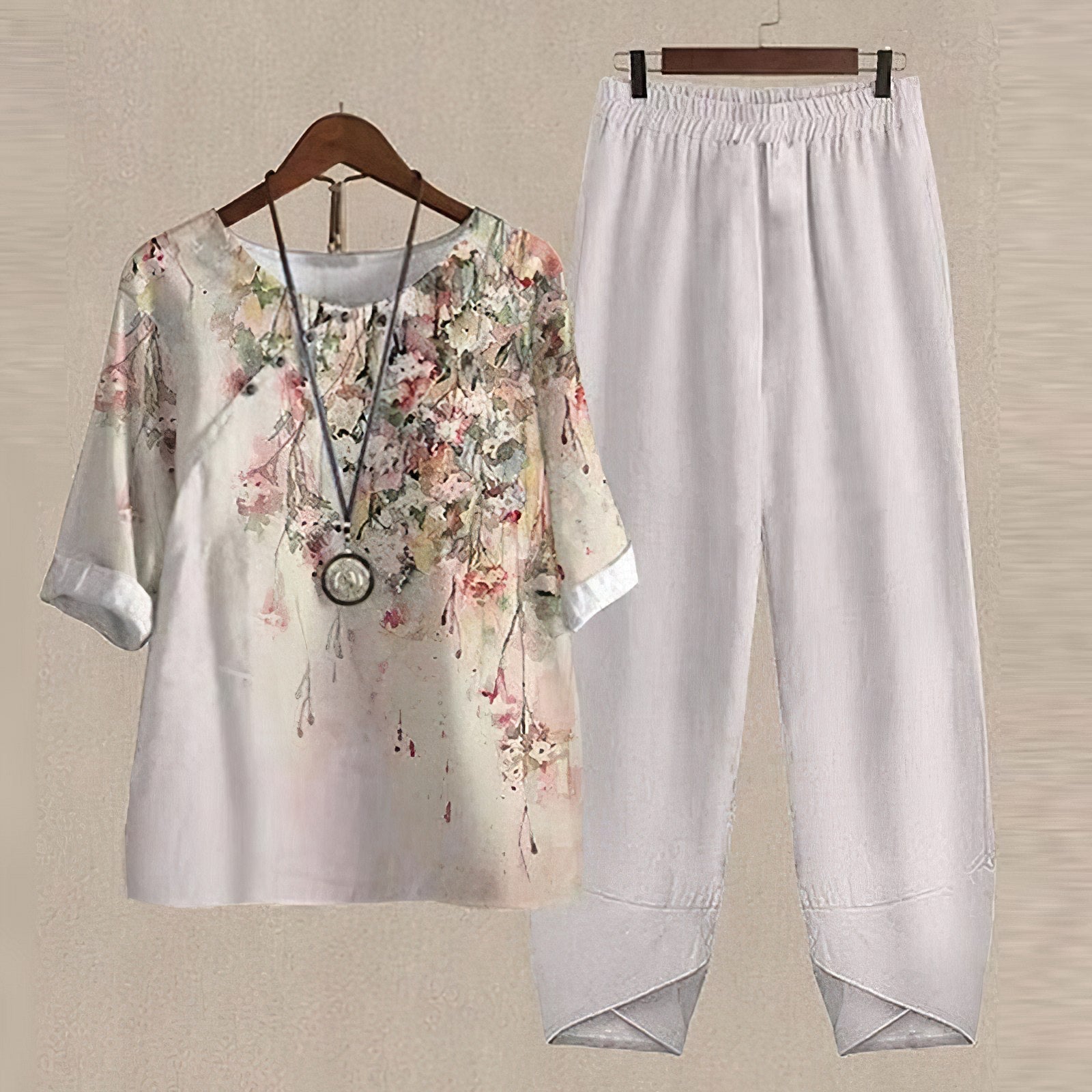 Margherita Voss | Afslappet Outfit-sæt med sommerfugle print