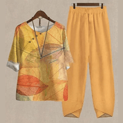 Margherita Voss | Afslappet Outfit-sæt med sommerfugle print