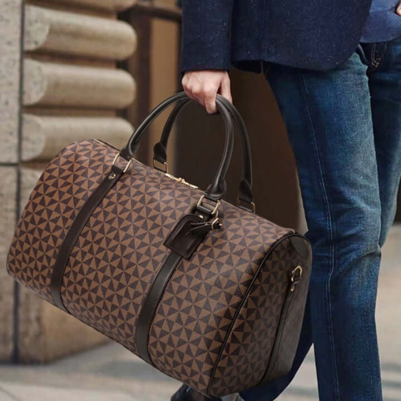 Katrine Dahl | Premium rejsetaske med geometrisk print til kvinder og mænd