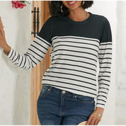 Yrsa Ege | Striped Blouse with Long Sleeves