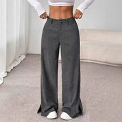 Josefine Olsen | High-Waist Wide-Leg Bukser i Beige