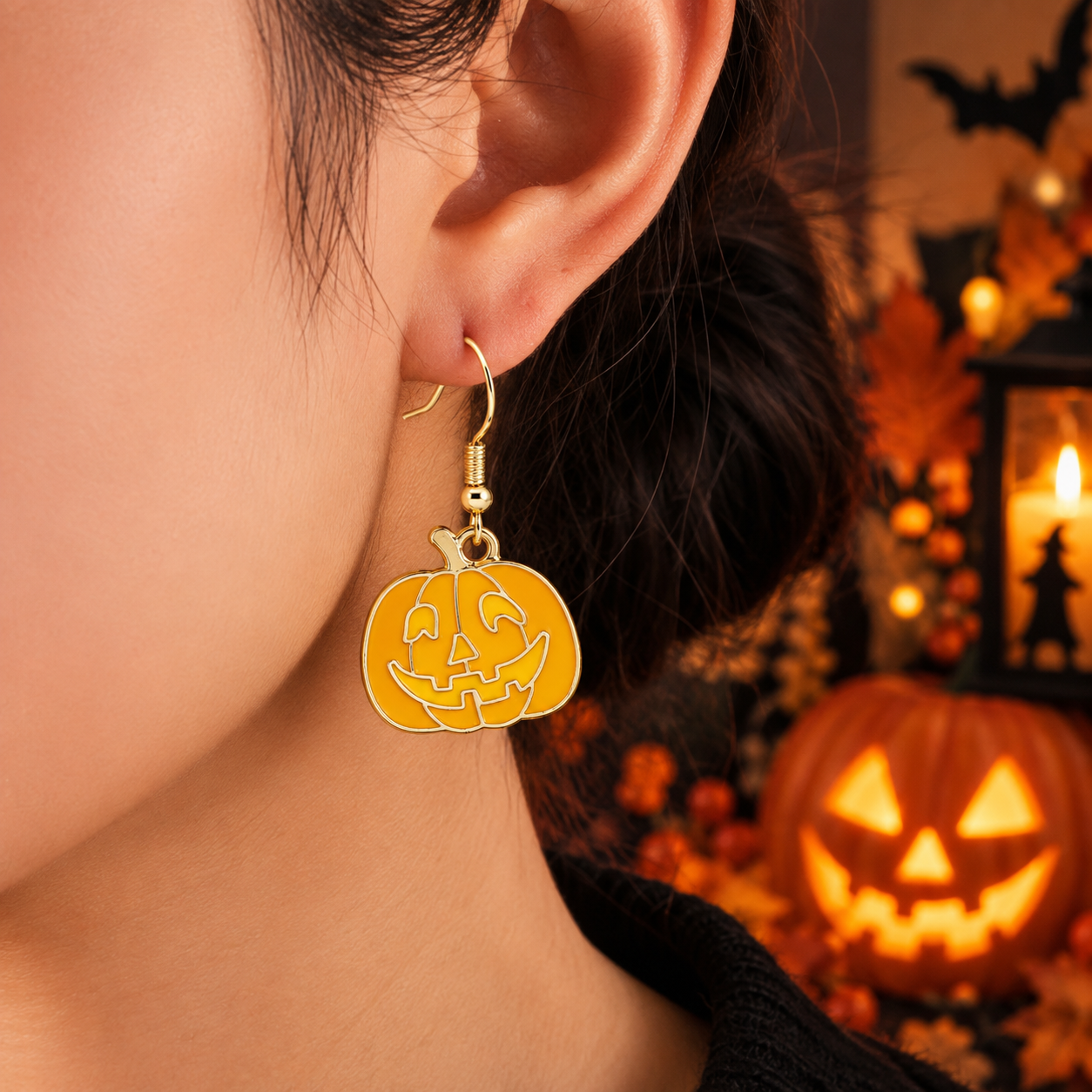 Dámské halloweenské náušnice Witching Hour | s čarodějnickým kloboukem