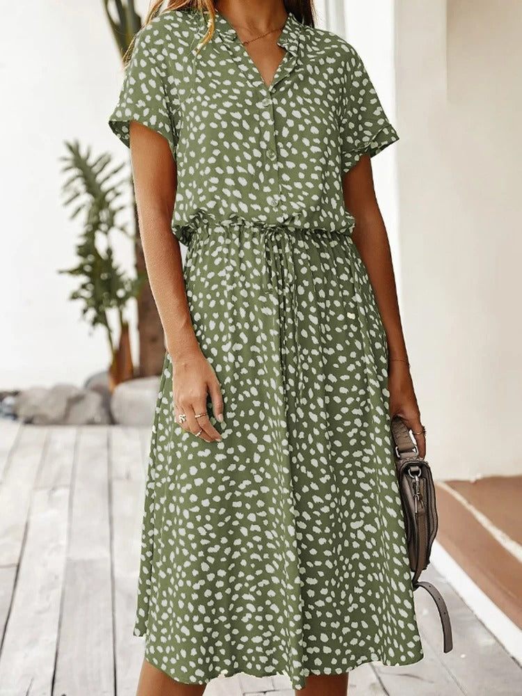 Isabelle Laurent | Midi-sommerkjole med let og elegant silhuet