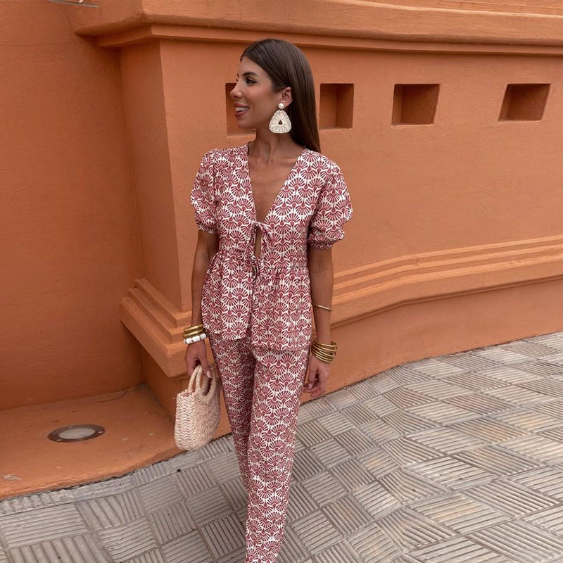 Priya Castellani | Midi-jumpsuit i blomsterprint til kvinder