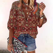 Isadora Montrose | Blomstret Bomulds-Bluse med Vintage Charm