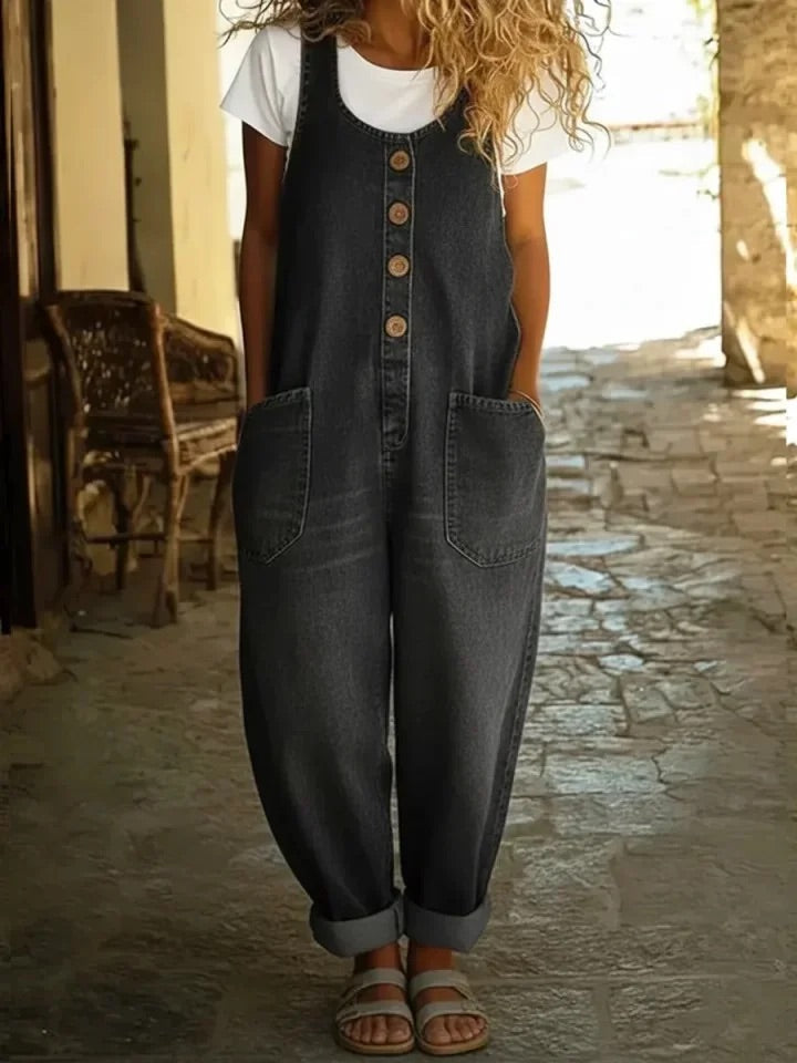 Signe Mortensen | Afslappet denim dungaree-jumpsuit til kvinder