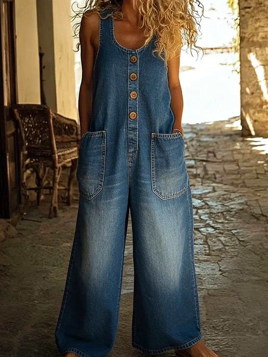 Signe Mortensen | Afslappet denim dungaree-jumpsuit til kvinder