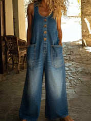 Signe Mortensen | Afslappet denim dungaree-jumpsuit til kvinder