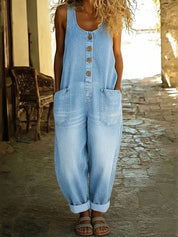 Signe Mortensen | Afslappet denim dungaree-jumpsuit til kvinder