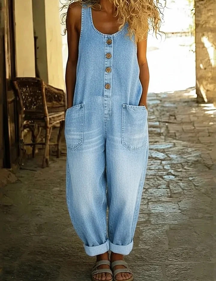 Signe Mortensen | Afslappet denim dungaree-jumpsuit til kvinder