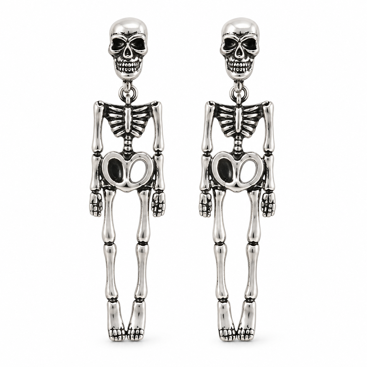 Halloweenské náušnice Bone Daddy | s kostrou