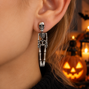 Halloweenské náušnice Bone Daddy | s kostrou