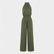Stine Pedersen | Halterneck jumpsuit med vide ben til kvinder
