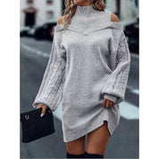 Mathilde Winther | Cold-Shoulder Strikkjole i mini-længde til kvinder