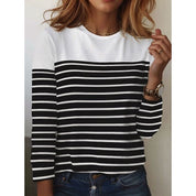 Yrsa Ege | Striped Blouse with Long Sleeves
