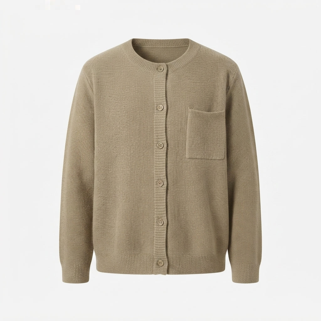 Thea Lundgren | Strikket cardigan i rosa med knapper