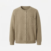 Thea Lundgren | Strikket cardigan i rosa med knapper
