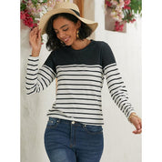 Yrsa Ege | Striped Blouse with Long Sleeves