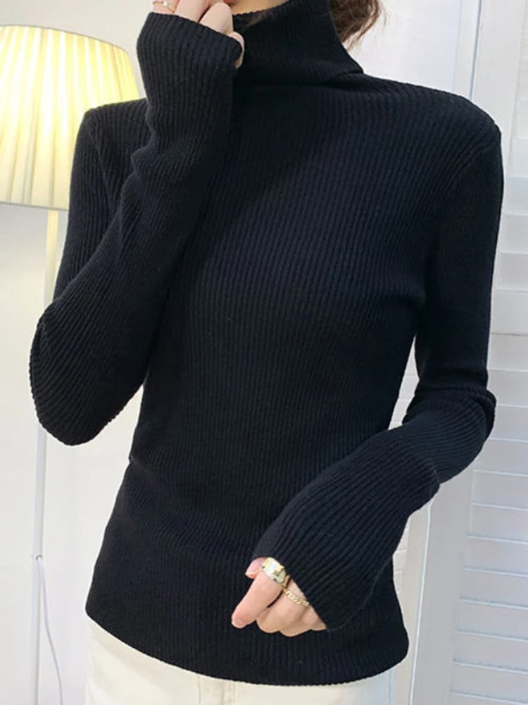 Mette Aagaard | Ribbed turtleneck sweater for women