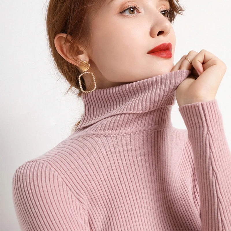 Mette Aagaard | Ribbed turtleneck sweater for women