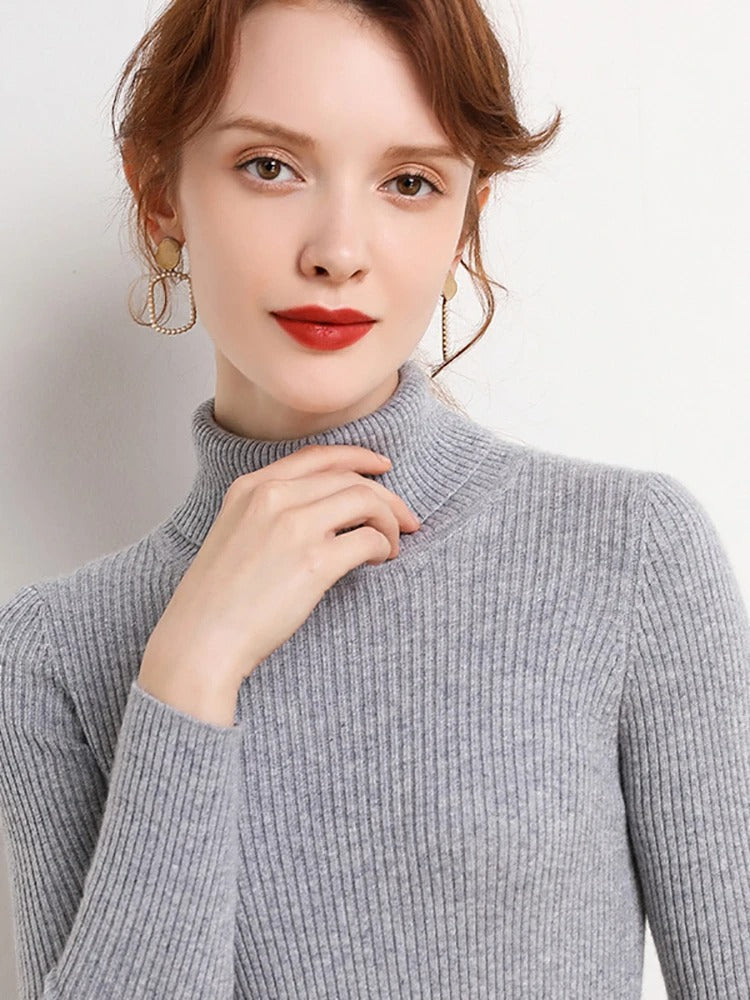 Mette Aagaard | Ribbed turtleneck sweater for women