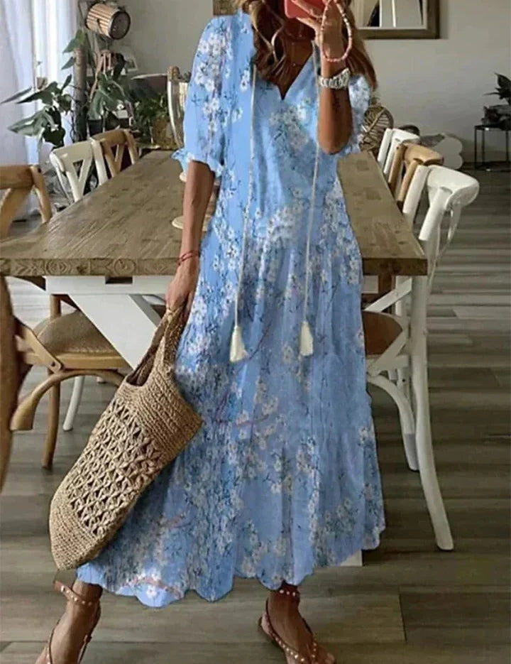 Isabelle Marceau | Maxisommerkjole med blomsterprint til kvinder