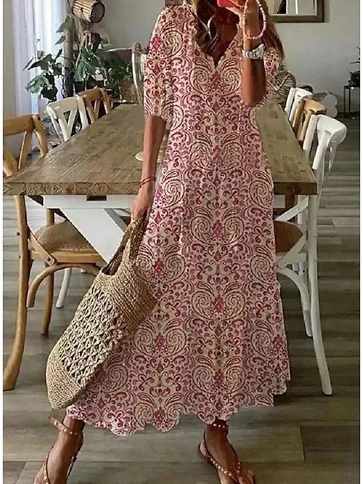 Isabelle Marceau | Maxisommerkjole med blomsterprint til kvinder