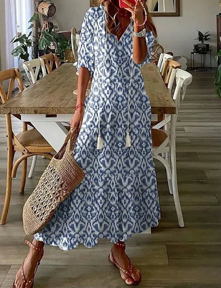 Isabelle Marceau | Maxisommerkjole med blomsterprint til kvinder
