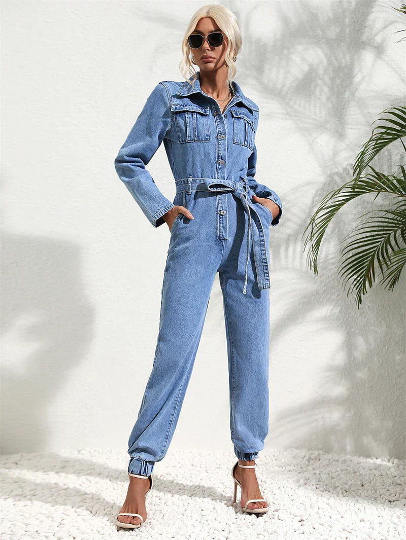 Margherita Stellano | Denim-dragt i Midi-længde til Kvinder