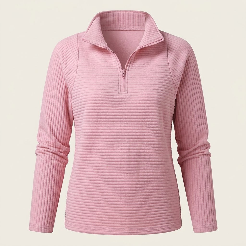 Vibe Storgaard | Ribstrikket Half-Zip Pullover