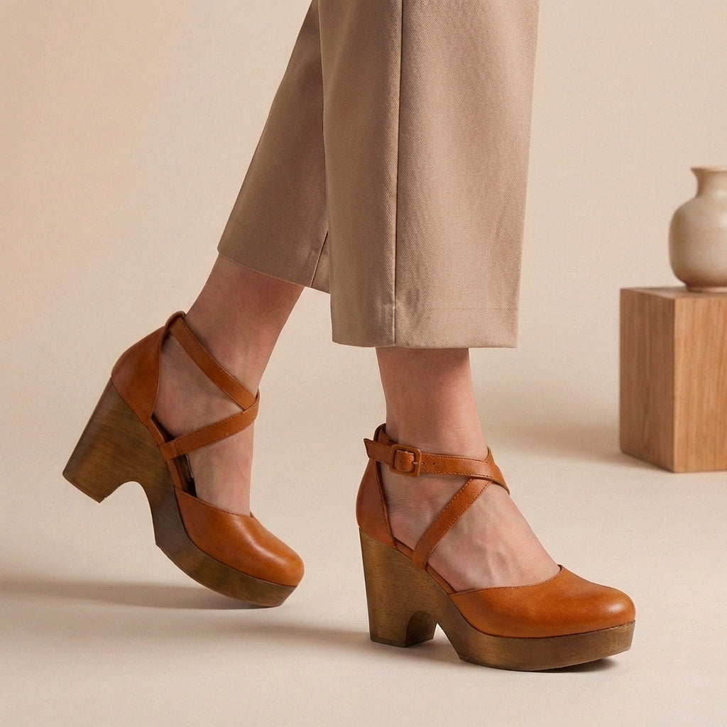 Valentina Ricci | Platform hæle med elegant blokhæl