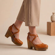 Valentina Ricci | Platform hæle med elegant blokhæl