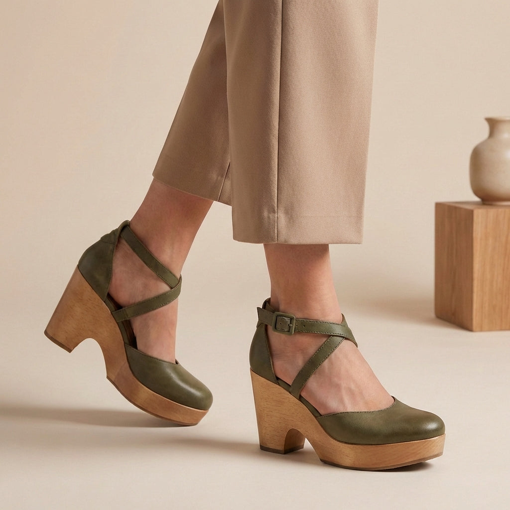 Valentina Ricci | Platform hæle med elegant blokhæl