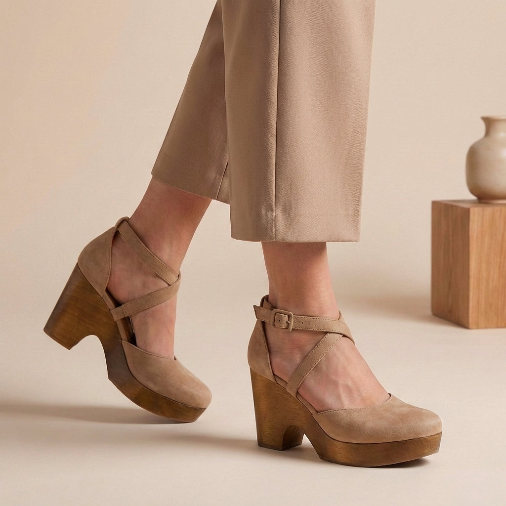 Valentina Ricci | Platform hæle med elegant blokhæl