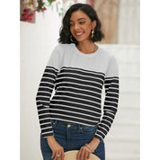 Yrsa Ege | Striped Blouse with Long Sleeves