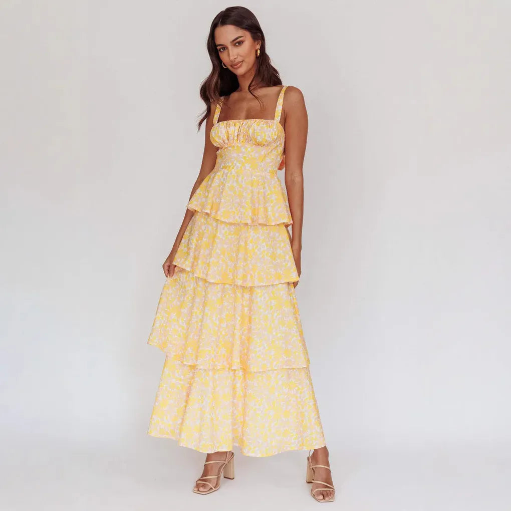 Léa Moreau | Maxi-sommerkjole med boheme blomsterprint
