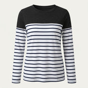 Yrsa Ege | Striped Blouse with Long Sleeves