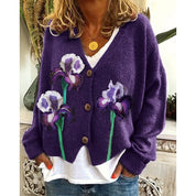 Ditte Nørgaard | Floral cardigan with an open front